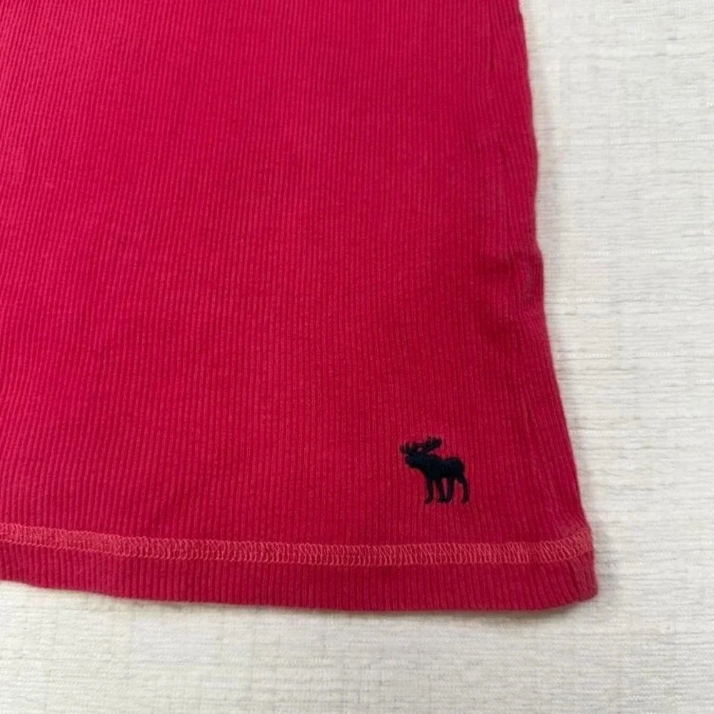 Y2K Abercrombie Kids Pink‎ Ribbed Tank Top Mall girl M 2000s Abercrombie